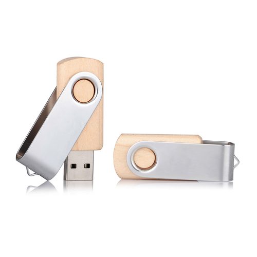 64 GB Ahşap Döner Kapaklı USB Bellek 64 GB Ahşap Döner Kapaklı USB Bellek