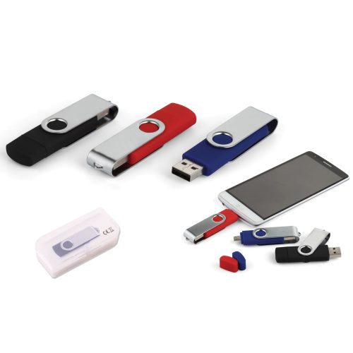 64 GB Döner Kapaklı USB Bellek (OTG Özellikli) 64 GB Döner Kapaklı USB Bellek (OTG Özellikli)